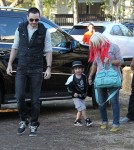 Christina Aguilera Takes Son Max To Mr. Bones Pumpkin Patch