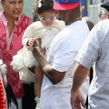 Nick Cannon, Mariah Carey and their twins Monroe and Moroccan attended "Family Day" at the Santa Monica Pier, California on October 6, 2012. The couple took a ride on the roller coaster together and spent time with the twins.