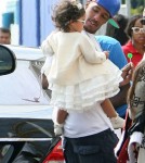 Nick Cannon, Mariah Carey and their twins Monroe and Moroccan attended "Family Day" at the Santa Monica Pier, California on October 6, 2012. The couple took a ride on the roller coaster together and spent time with the twins.