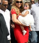 Nick Cannon, Mariah Carey and their twins Monroe and Moroccan attended "Family Day" at the Santa Monica Pier, California on October 6, 2012. The couple took a ride on the roller coaster together and spent time with the twins.