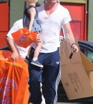 Eric Dane takes his daughter Billie shopping at Puzzle Zoo in West Hollywood, California on October 3rd, 2012.