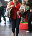 Hilary Duff takes her baby boy Luca to Babies First Class in Sherman Oaks, CA on October 3rd, 2012.