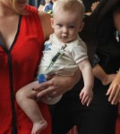 Hilary Duff takes her baby boy Luca to Babies First Class in Sherman Oaks, CA on October 3rd, 2012.