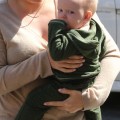 Hilary Duff takes her baby boy Luca to lunch in Beverly Hills, CA on October 10th, 2012.