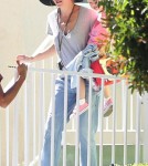 Rebecca Gayheart picks up her daughter Billie Dane from school in Los Angeles, CA on October 15th, 2012.