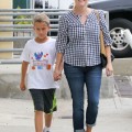 Reese Witherspoon took her son, Deacon Phillippe, shopping at the GAP and grabbed Jamba Juice in Santa Monica, California on October 19, 2012.