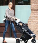 Karolina Kurkova Takes Son Tobin On a Walk