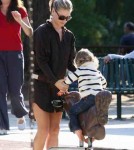 Ali Larter and Hayes MacArthur Take Son Theodore to the Park