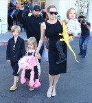 Angelina Jolie Takes Her Kids Shopping For Halloween Costumes