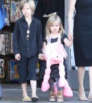Angelina Jolie Takes Her Kids Shopping For Halloween Costumes