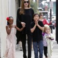 Angelina Jolie Takes A Lovely Stroll With Her Children