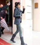 Bruce Willis, his wife Emma Heming and their daughter Mabel Ray leave the Royal Monceau hotel in Paris, France on October 17, 2012.