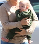 Hilary Duff takes her baby boy Luca to lunch in Beverly Hills, CA on October 10th, 2012.
