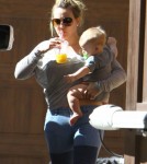 Exclusive... Hilary Duff And Family Visit Her Mom In Toluca Lake