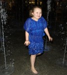 Here Comes Honey Boo Boo' star Alana Thompson and her mom June Shannon take a walk through the Hollywood & Highland mall after appearing on "Jimmy Kimmel Live" on October 15, 2012 in Hollywood, California.