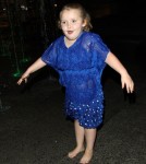 Here Comes Honey Boo Boo' star Alana Thompson and her mom June Shannon take a walk through the Hollywood & Highland mall after appearing on "Jimmy Kimmel Live" on October 15, 2012 in Hollywood, California.