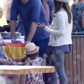Isla Fisher and her hubby, Sacha Baron Cohen, enjoyed themselves as they took their two daughters, Olive and Elula Baron Cohen, to a park for a birthday party in Santa Monica, California on October 7, 2012.