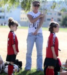 Soccer Mom Jennie Garth Supports Her Daughters On The Field