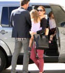 Ben Affleck and Jennifer Garner Take the Girls to Cake Mix