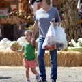 Jennifer Garner takes her daughter Seraphina to a farm in Ventura, California on October 18, 2012. The pair rode in a wagon train, shopped for some vegetables, picked out a pumpkin and Seraphina got to ride a pony.