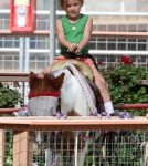 Jennifer Garner takes her daughter Seraphina to a farm in Ventura, California on October 18, 2012. The pair rode in a wagon train, shopped for some vegetables, picked out a pumpkin and Seraphina got to ride a pony.