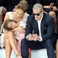 Jennifer Lopez and daughter Emme attend the Chanel Spring/Summer 2013 Fashion Show as part of Paris Fashion Week in Paris, France on October 2, 2012