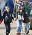 Exclusive... Kate Moss And Daughter Out In Cotswolds