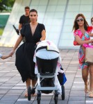 'Keeping Up With The Kardashians' stars Kim Kardashian and Kourtney Kardashian take Kourtney's son Mason and newborn baby Penelope to the Miami Chidren's Museum in Miami, FL on October 3rd, 2012.