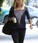 Malin Aikerman takes a stroll with her her rocker husband Roberto Zincone in Los Angeles, CA on October 5th, 2012. The two recently announced they are having a baby together.