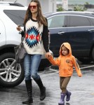 Alessandra Ambrosio Grabs A Snack With Her Daughter