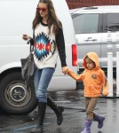 Alessandra Ambrosio Grabs A Snack With Her Daughter