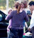 Alyson Hannigan Takes Her Daughters To Breakfast