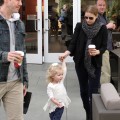 Amy Adams And Family Leaving Nate N' Al's