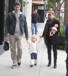 Amy Adams And Family Leaving Nate N' Al's