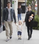 Amy Adams And Family Leaving Nate N' Al's