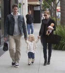 Amy Adams And Family Leaving Nate N' Al's