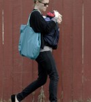 Anna Paquin And One Of Her Twins Out For A Walk