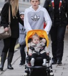Exclusive... Beckham Kids Go For A Stroll In London