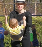 Exclusive... Elizabeth Banks Takes Son Felix To The Park