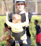 Exclusive... Elizabeth Banks Takes Son Felix To The Park