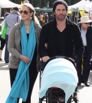 Semi-Exclusive... Elizabeth Berkley Stops By The Farmer's Market With Her Family