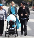 Semi-Exclusive... Elizabeth Berkley Stops By The Farmer's Market With Her Family