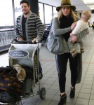 Hilary Duff and Family Depart LAX