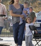 Exclusive... Jennifer Garner Takes A Break With Samuel & Seraphina