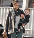Jessica Alba And Family Out For Breakfast In West Hollywood