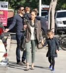 Jessica Alba And Family Out For Breakfast In West Hollywood