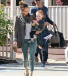 Jessica Alba And Family Out For Breakfast In West Hollywood