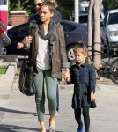 Jessica Alba And Family Out For Breakfast In West Hollywood
