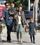 Jessica Alba And Family Out For Breakfast In West Hollywood