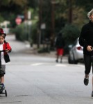 Exclusive... Julie Bowen Goes For A Jog With Her Son Oliver